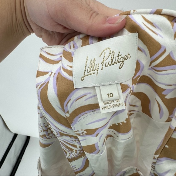 NEW LILLY PULITZER SIZE 10 THE LILLY SHIFT DRESS *BON VIVANTS* RATTAN - Picture 4 of 8